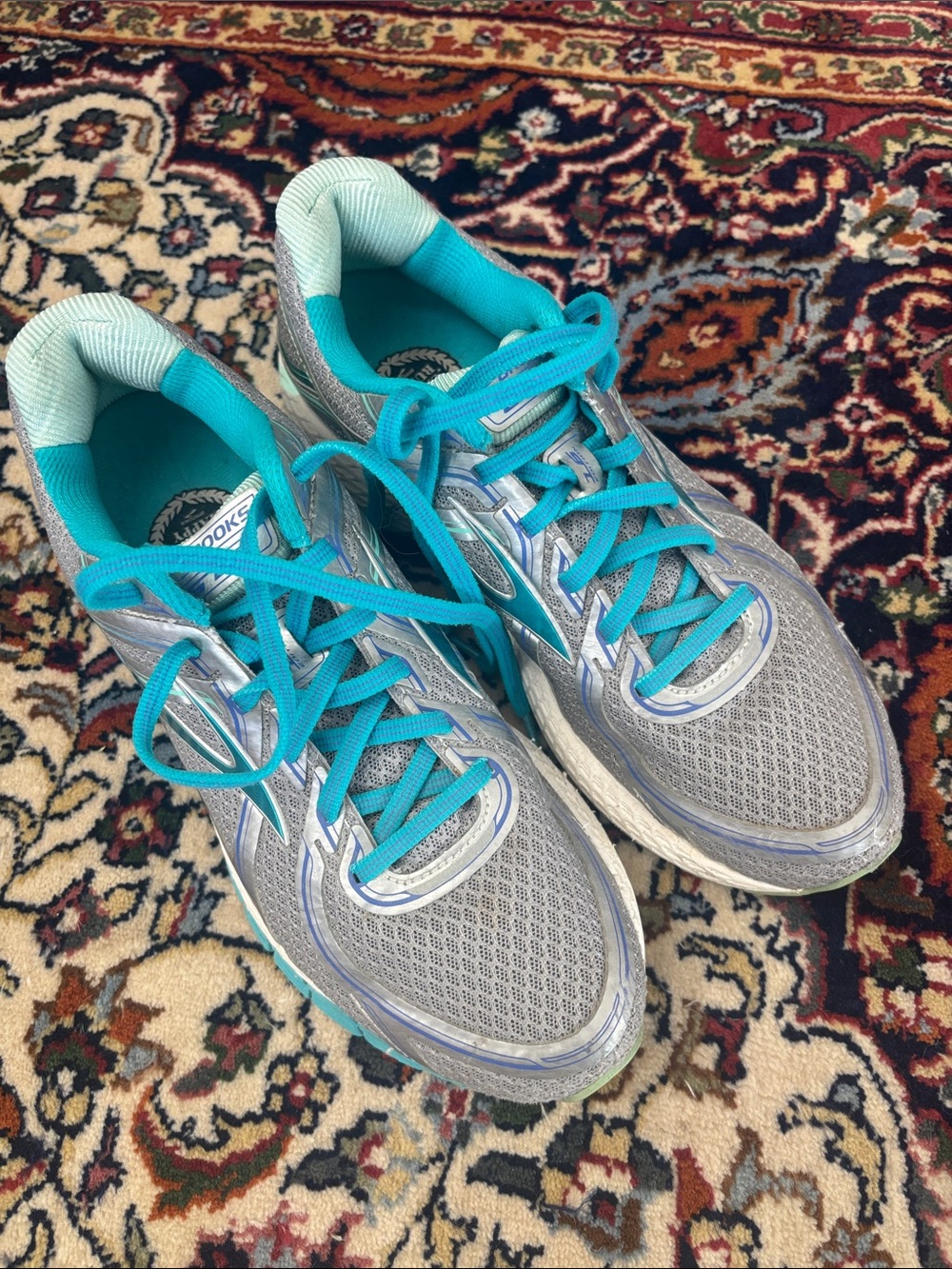 Brooks Women’s Running Shoes - Silver with Teal Accents